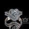 1.23ct Brilliant Cut Heart Shape Gold Bridal Set - 02US70